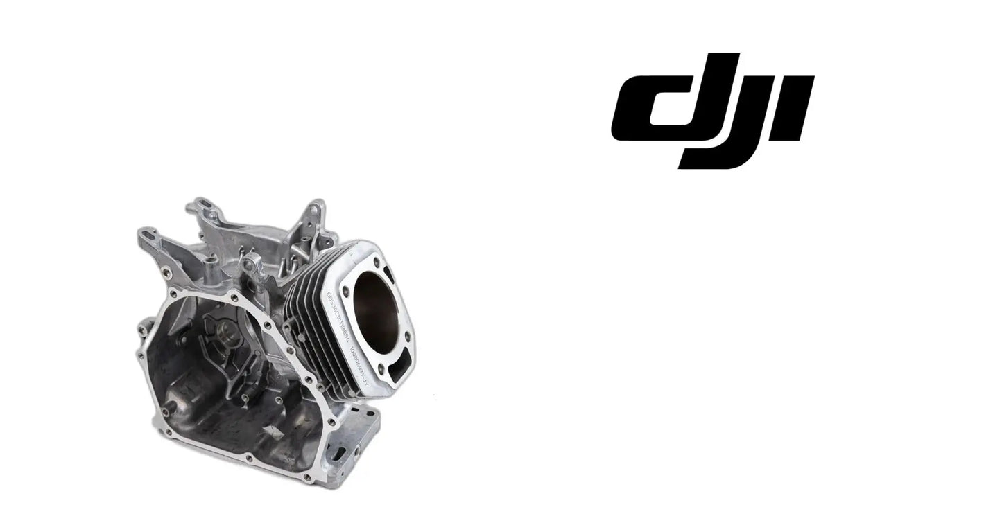 Metal engine crankcase body with open cylinder opening and mounting points