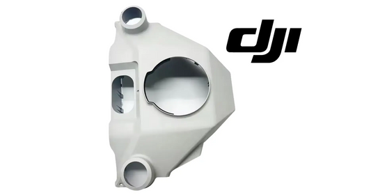 DJI Agras T100 front shell upper cover in light gray with large circular opening