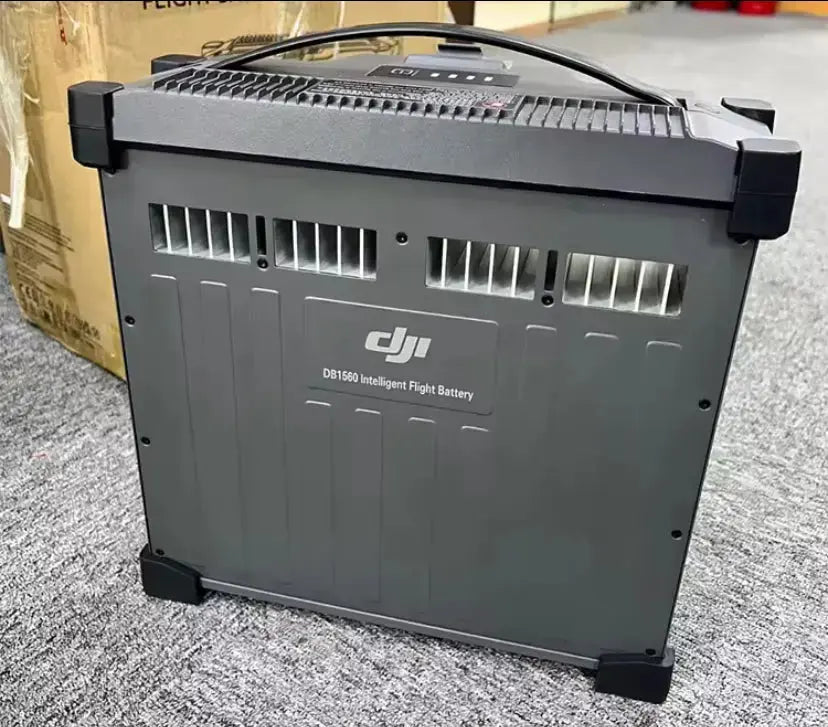 DJI Agras DB1560 intelligent flight battery with front label, dark gray housing