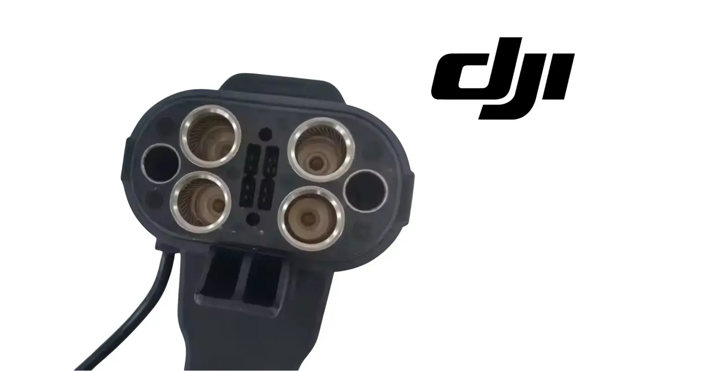 DJI power converter cable rear connector plate with metal ports