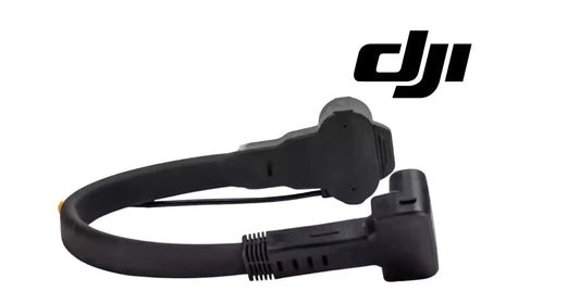 DJI power converter cable with inline connector module and strap-style lead