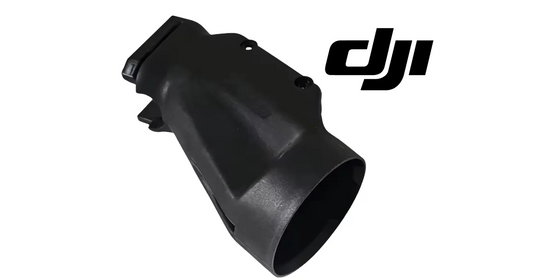 DJI mist spray rod housing, black plastic sleeve with open end and mounting holes