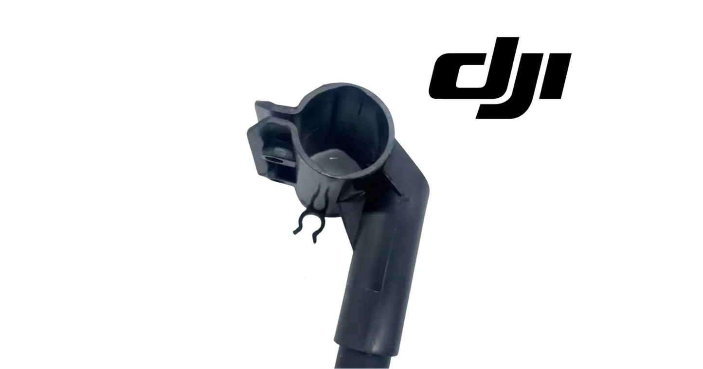 Landing gear cross beam end cap with open tube, dark gray DJI Agras part