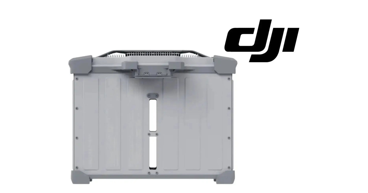 DJI Agras T100 battery housing with central cutout and vented top panel