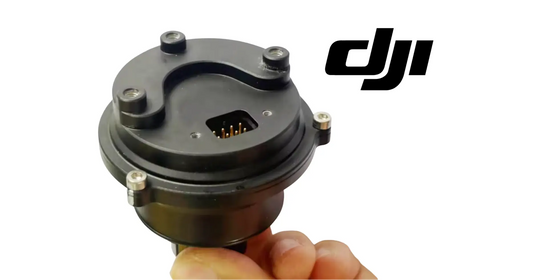DJI impeller pump motor top cover with electrical connector port, black