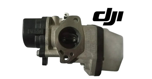 Fuel injection module with metal body and black electrical connector, DJI logo