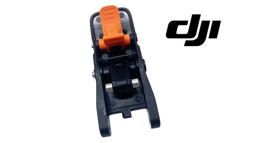 DJI Agras T100 arm buckle module with orange latch and black frame