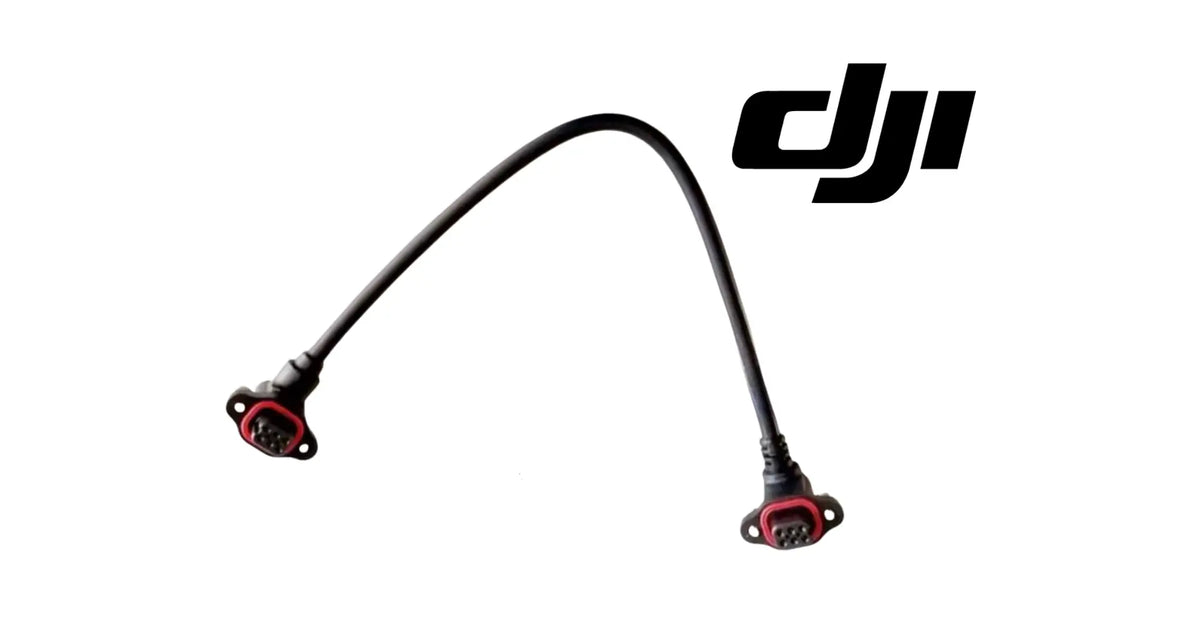 Black spotlight signal cable with red-ring connectors on both ends