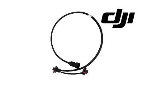 DJI T100 spray lance cable, coiled black hose with two plug connectors