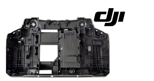 DJI remote controller body shell cover, black plastic with central frame cutout