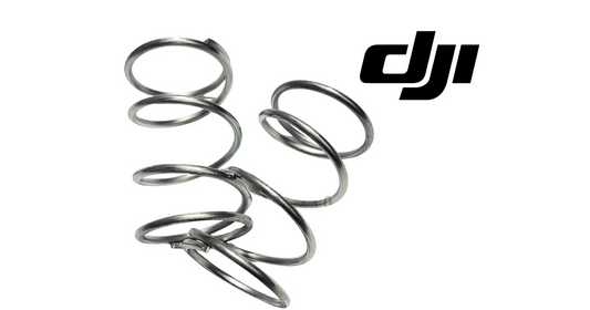 DJI metal compression spring, single coil with looped turns.