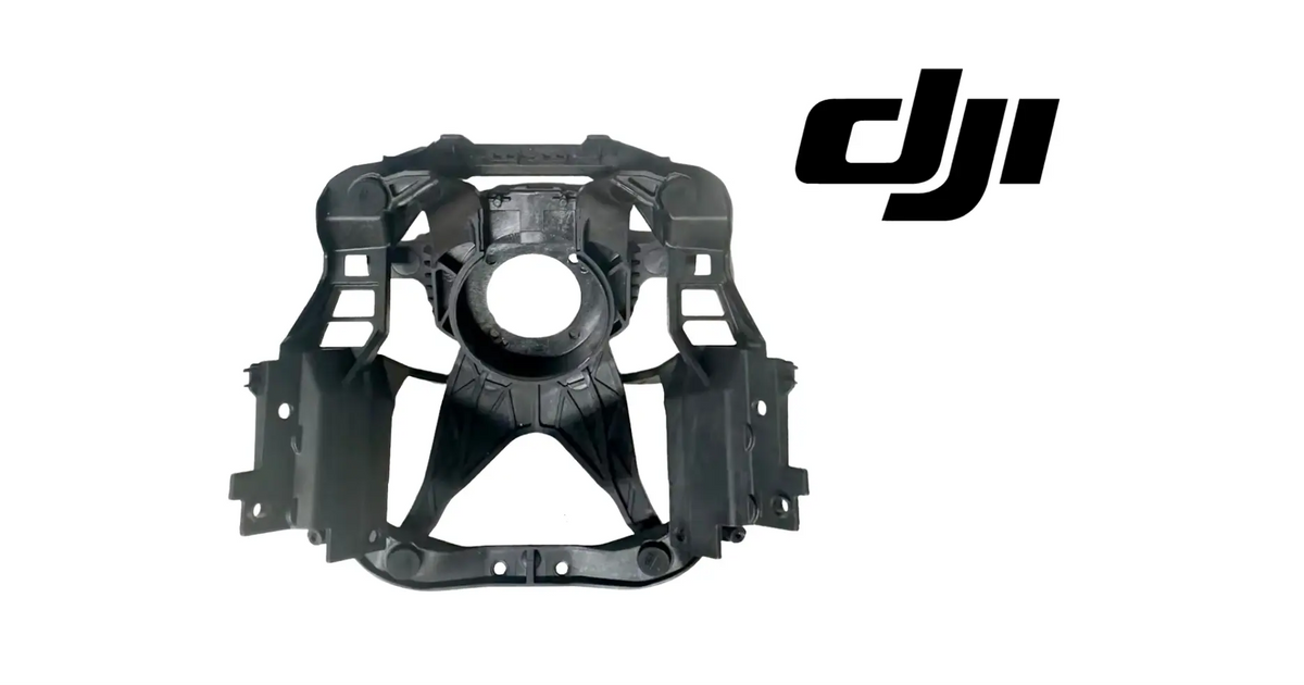 DJI gimbal damping board, black plastic support frame with circular hub and four arms