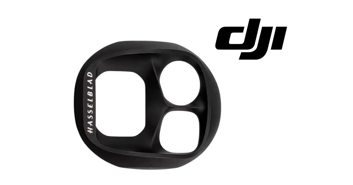 DJI replacement front camera frame housing, black plastic with dual side cutouts