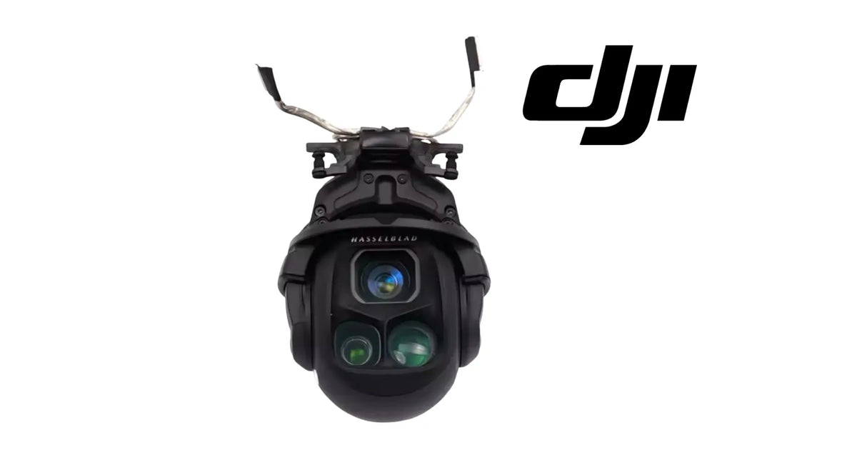 DJI replacement gimbal camera module, black housing with dual camera lenses