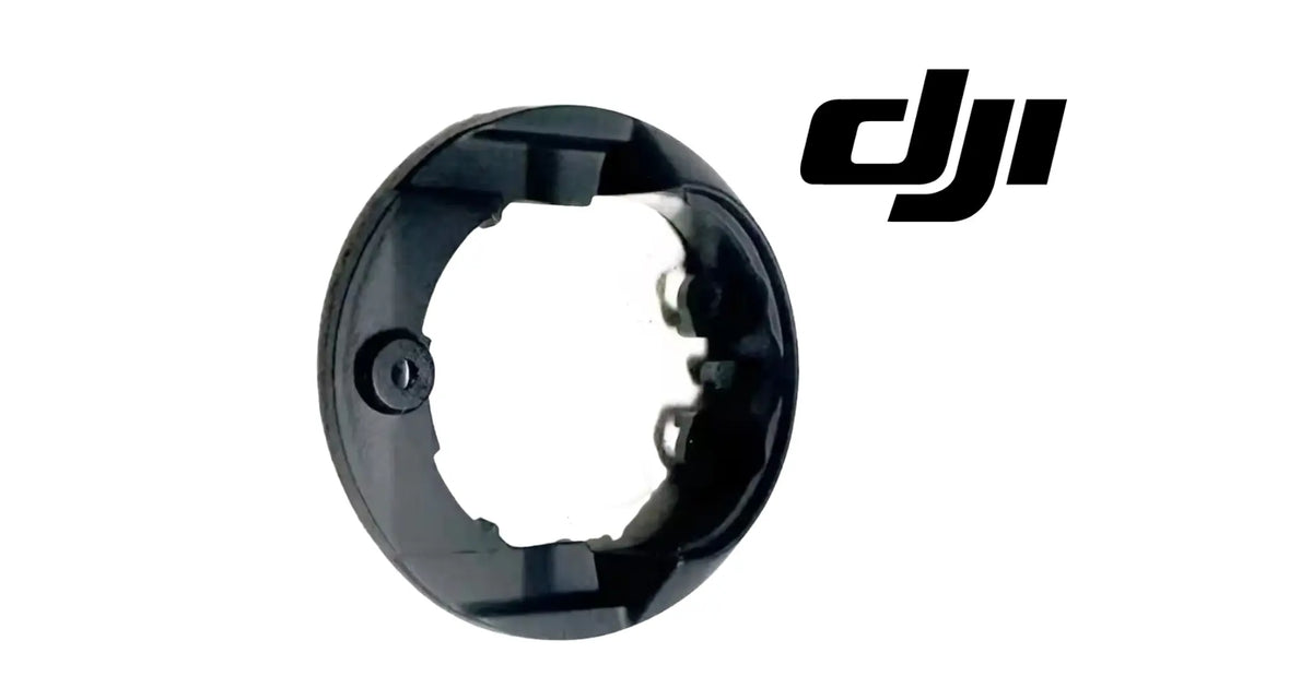 DJI gimbal cover No. 7, black circular plastic housing with cutouts