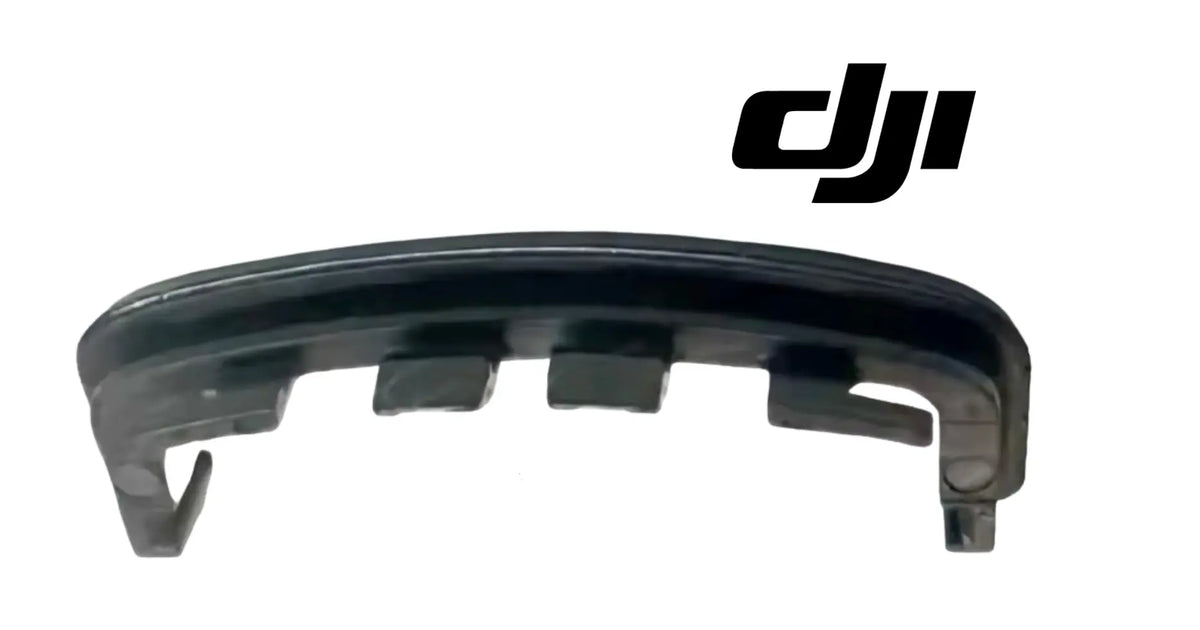 DJI gimbal cover replacement, dark curved shell with cutouts and side mounting tabs