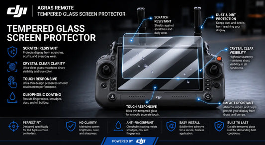 DJI Agras Remote Tempered Glass Screen Protector Ares Acres