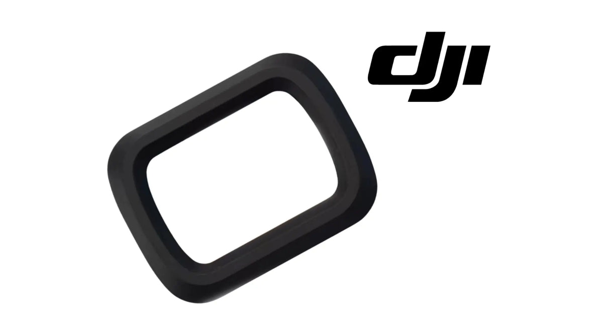 DJI Mavic Air 2 lens glass ring, black square frame with inner opening