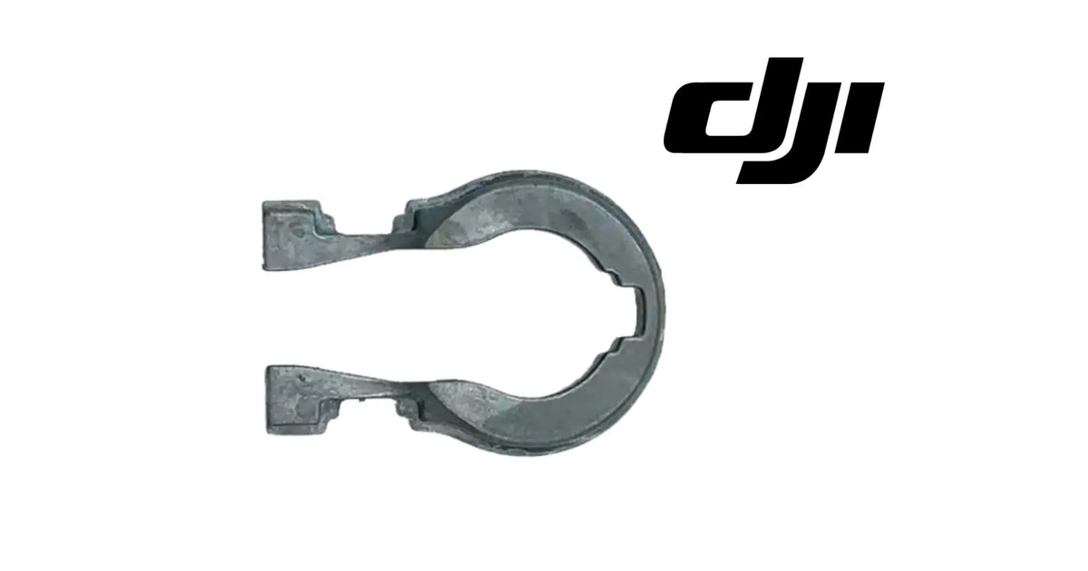 Dark gray DJI gimbal cover bracket piece with curved loop shape