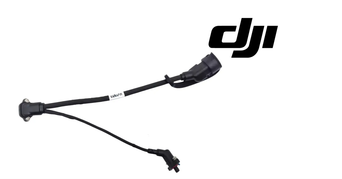 Signal cable with inline black connector and two-wire leads for nozzle