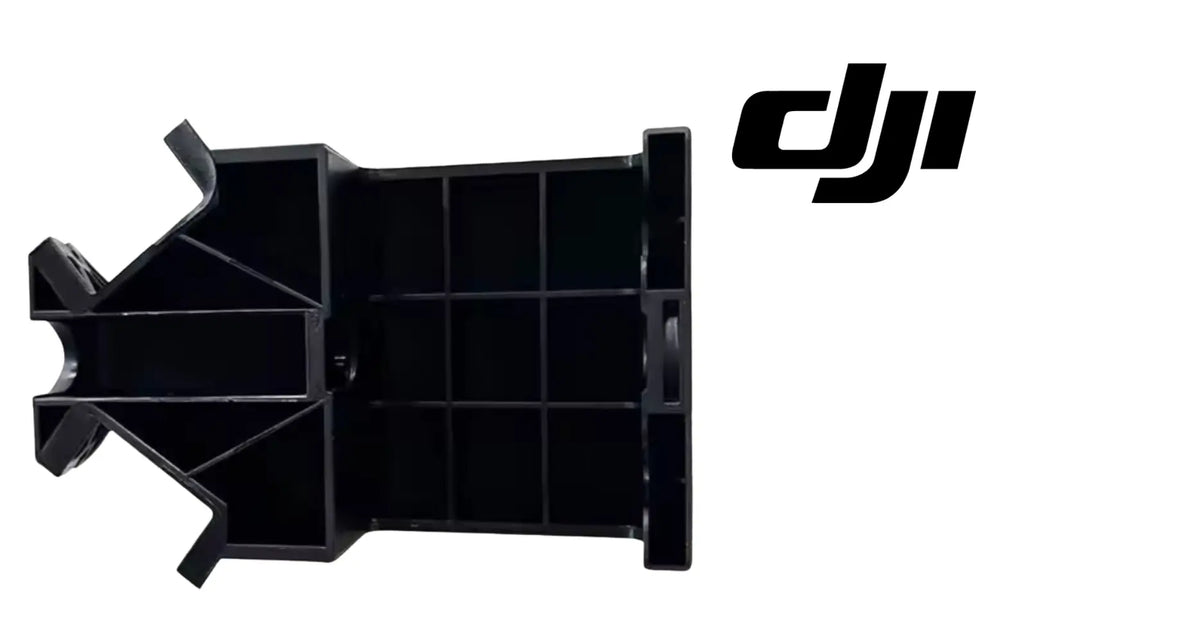 DJI Agras rear load bracket, black OEM mounting part with side tabs and slots.