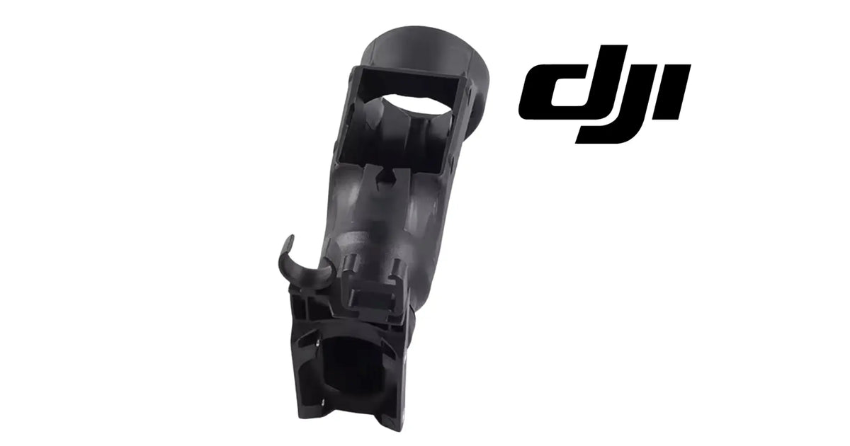 DJI T70P spray boom housing shell, black plastic with mounting bracket