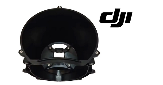 DJI Agras sowing spinner disc shell, black round housing with central mounting plate