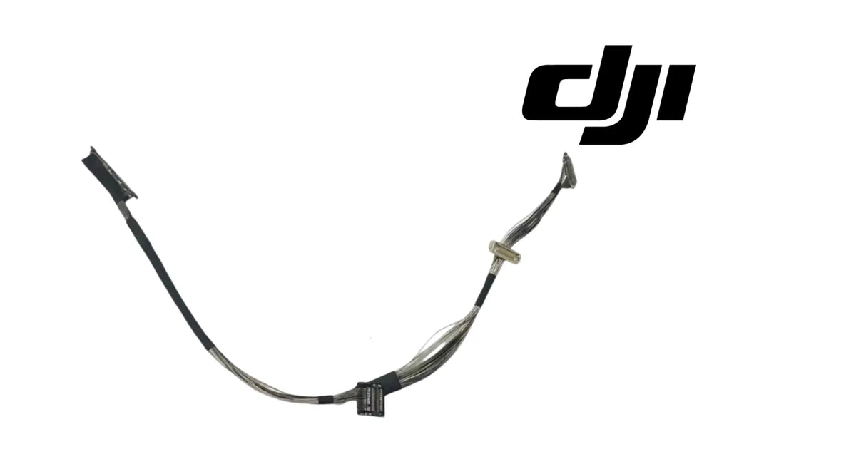 DJI Mini 3 gimbal signal cable with black connectors and braided wire