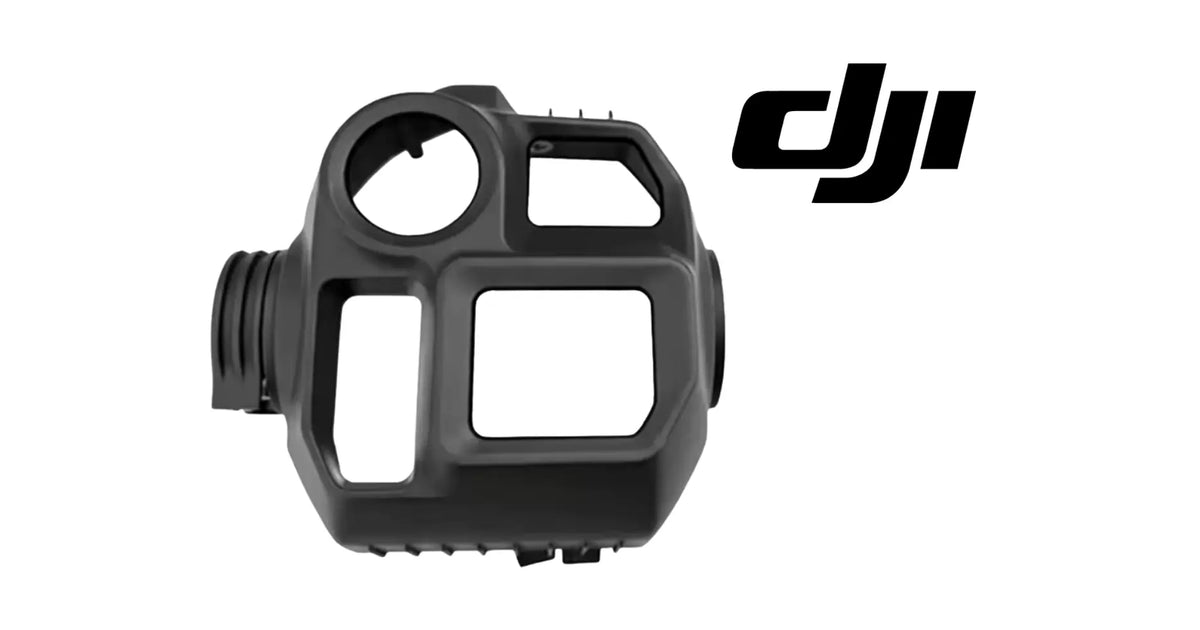 DJI Matrice gimbal mount cover, black plastic protective housing with circular opening