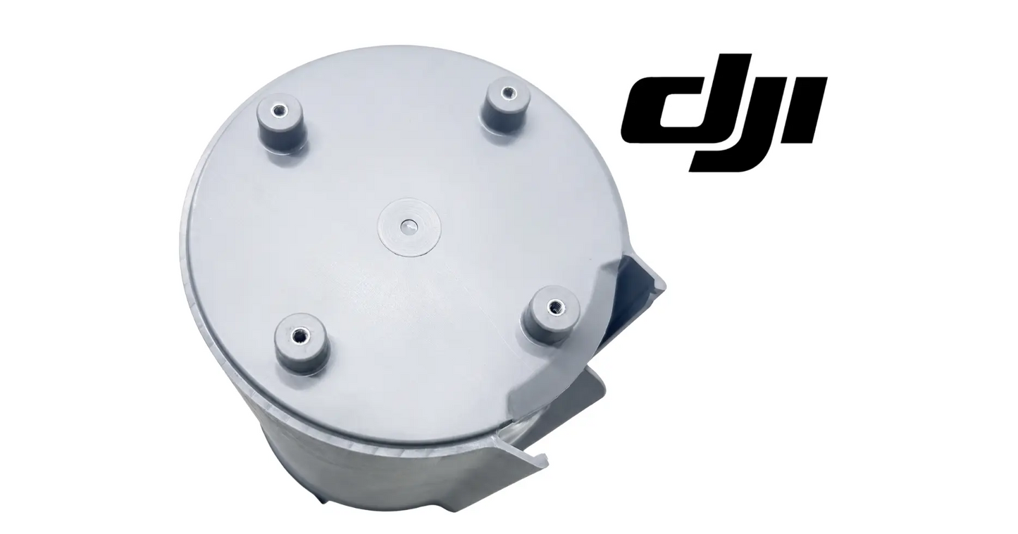 DJI Agras forward radar module, circular top with four bolts and gray body
