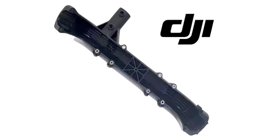 DJI T100 frame connector, long dark plastic bracket with screw holes