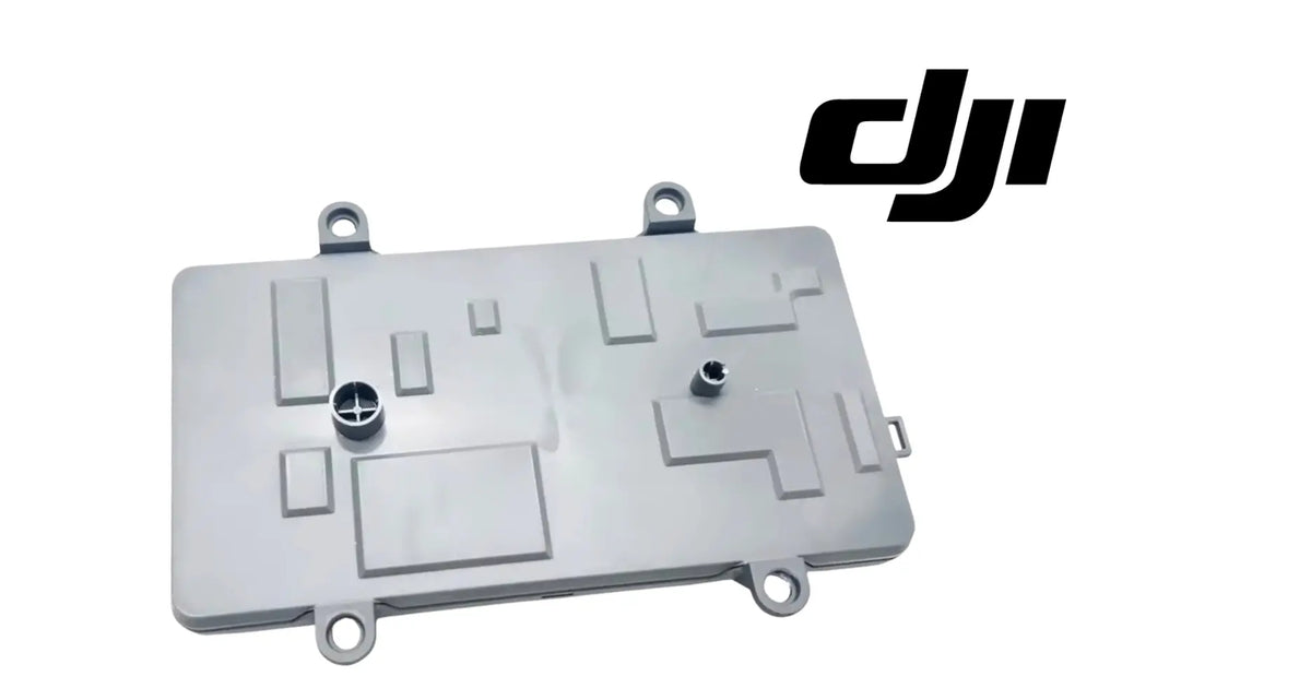 Light gray payload peripheral module cover with mounting holes and connector opening