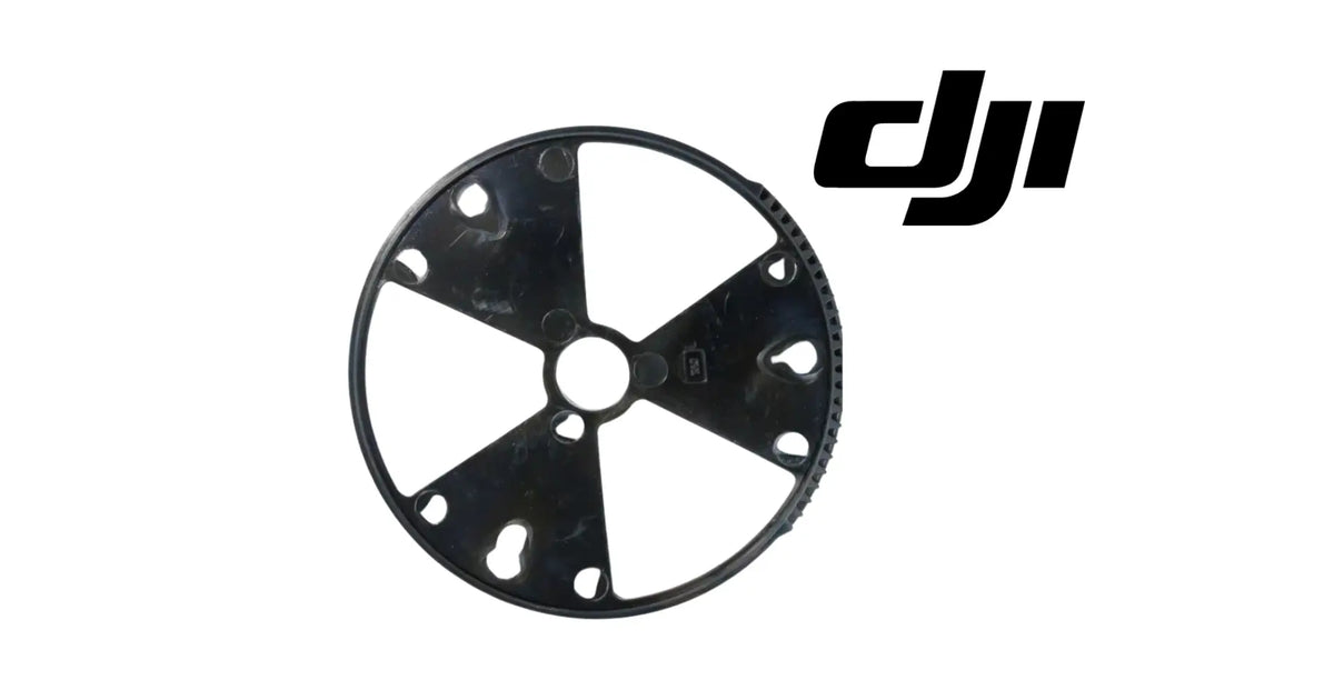DJI T50 replacement gear wheel, black with five-spoke design and studs