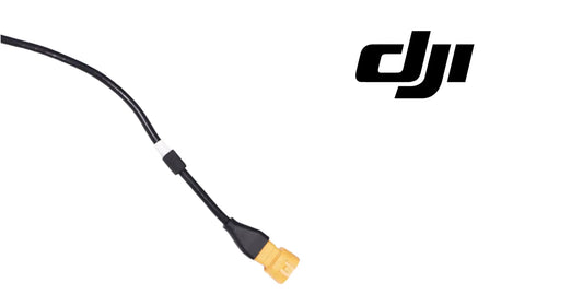 Spraying cable adapter with black cable, inline connector, orange/yellow plug end