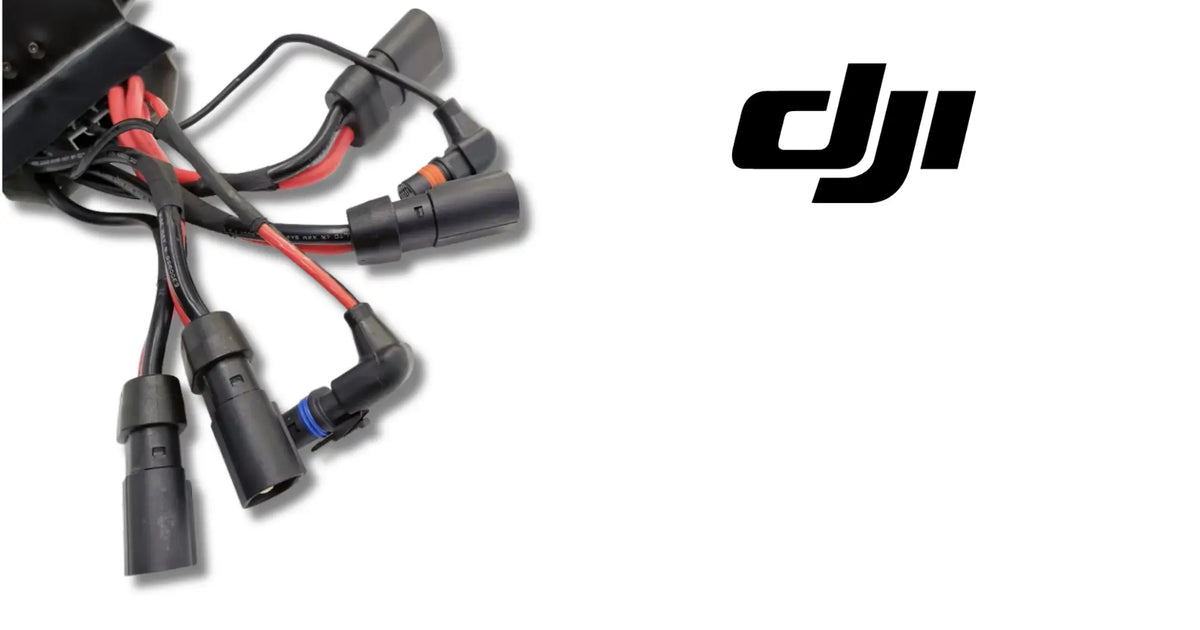 DJI power distribution board module with bundled connectors and red/black wires