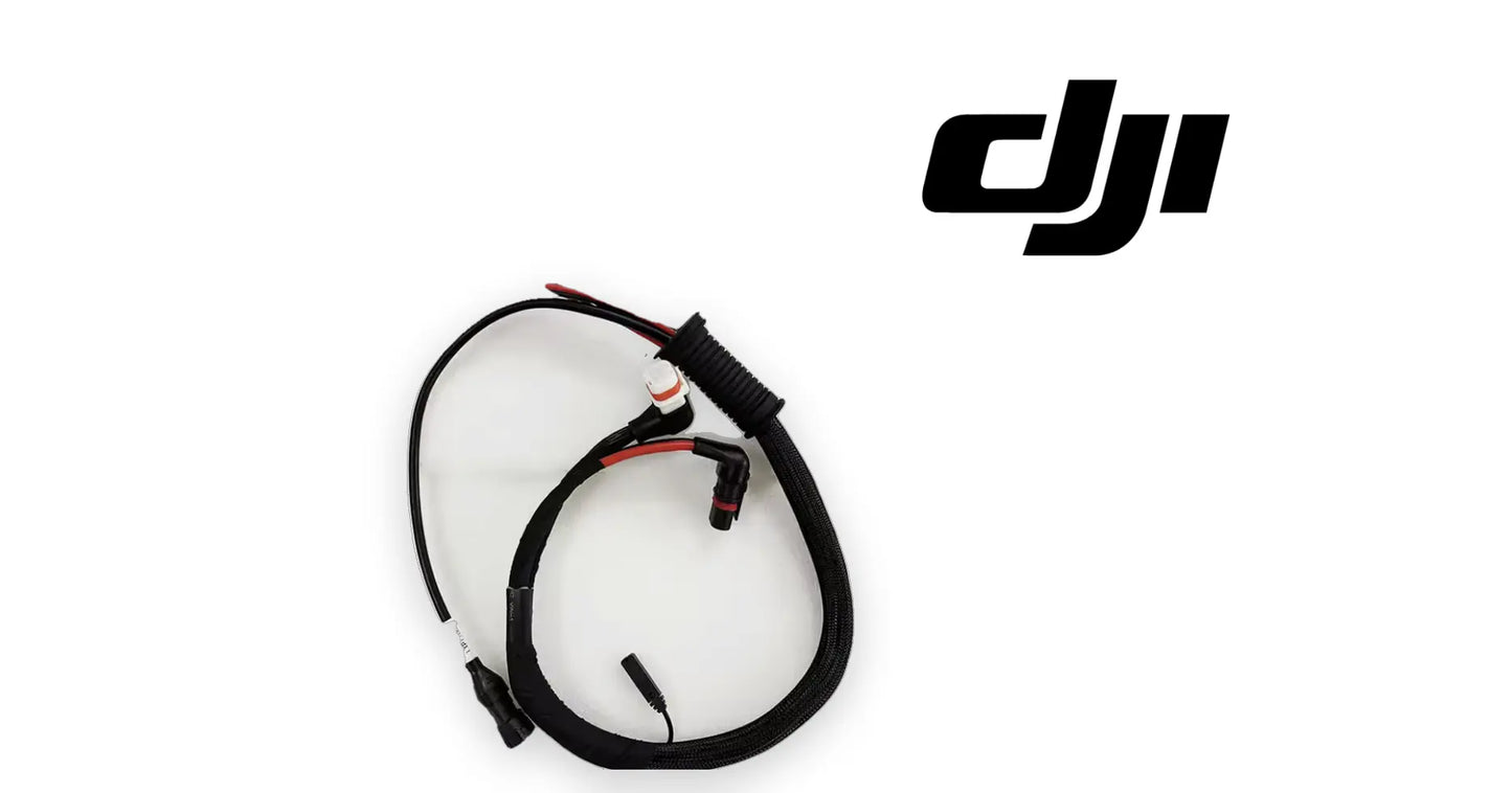 DJI Agras arm ESC composite cable harness with black connectors and bundled leads