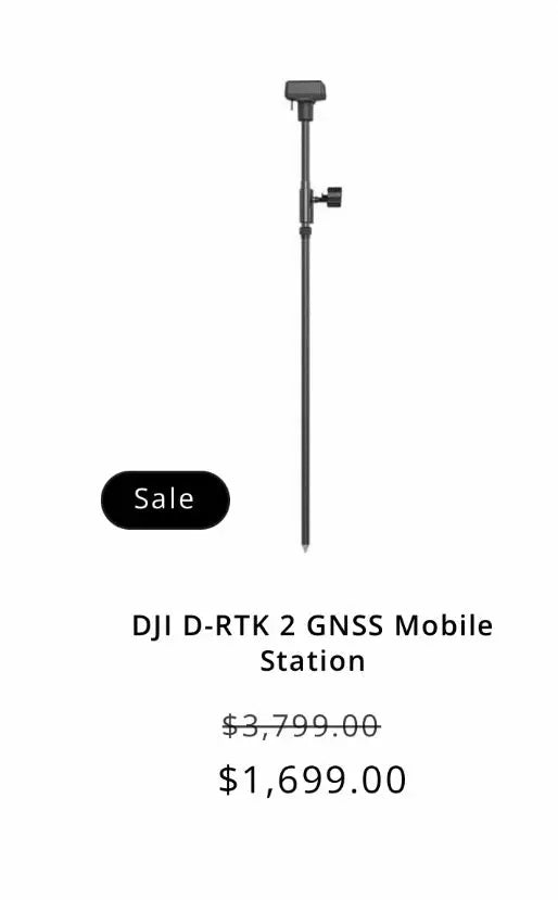 GNSS mobile station with antenna mounted on tall extendable pole