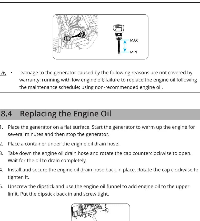 DJI D14000iE engine oil maintenance 10W-40