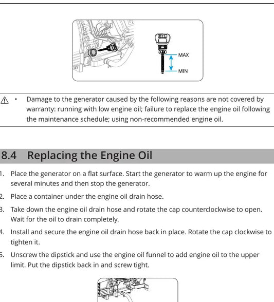 DJI D14000iE engine oil maintenance 10W-40