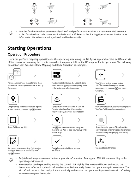 DJI Agras T100 route mapping quick start workflow