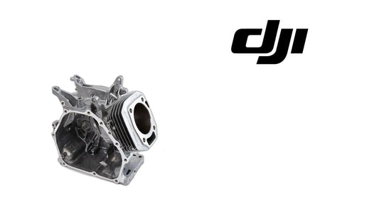 Metal engine crankcase body with open cylinder opening and mounting points