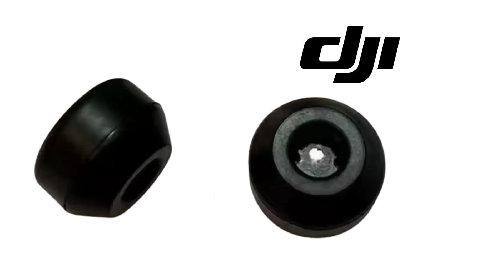 Black rubber weighing head cap with underside opening and center screw hole