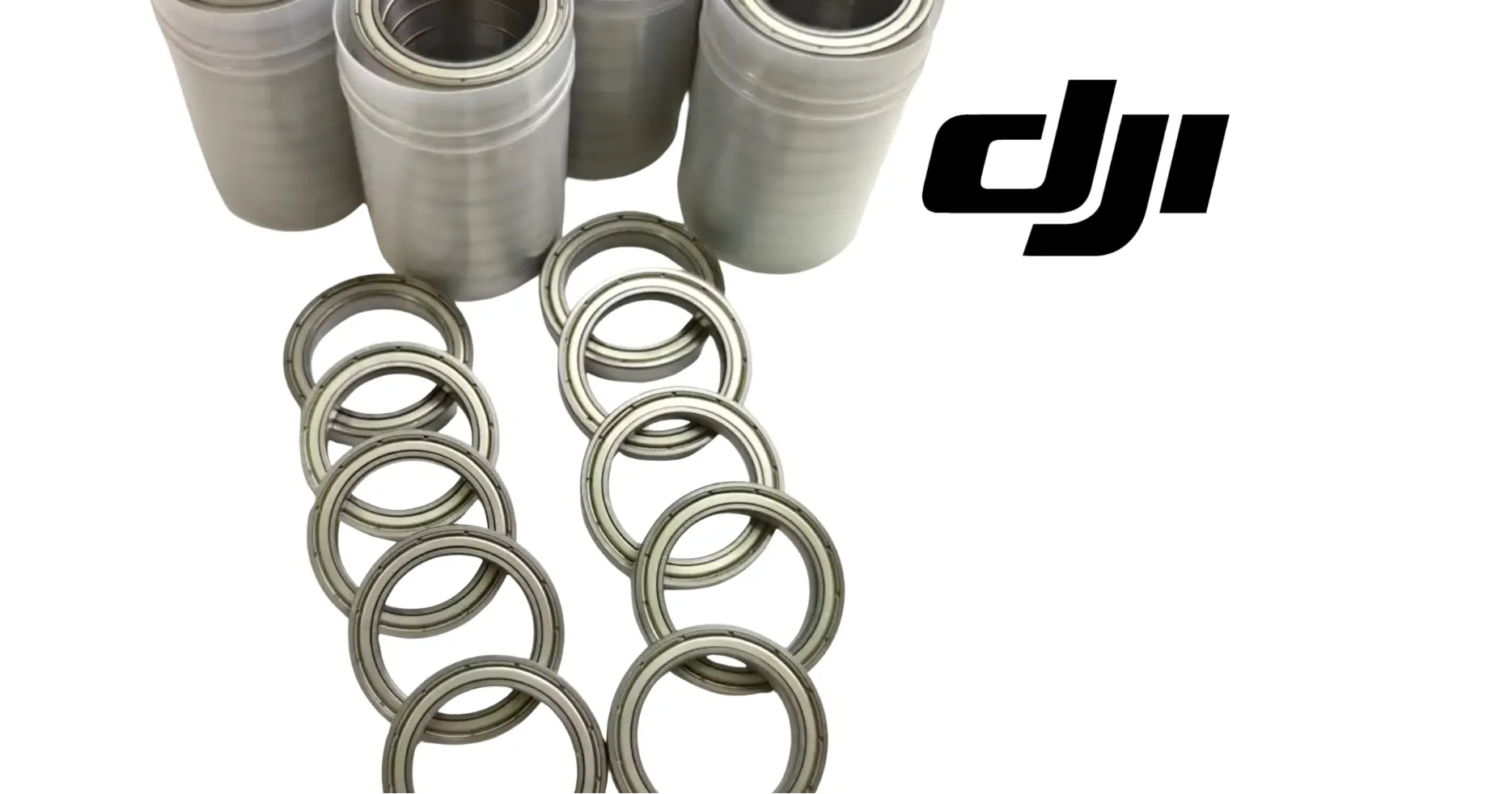 DJI motor bearing set with multiple metal rings and inner rollers