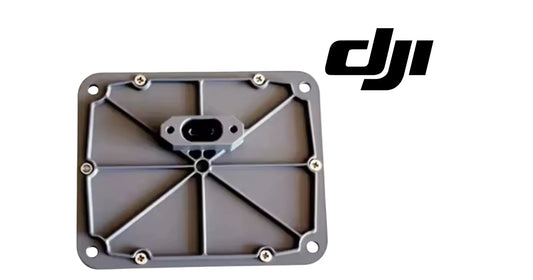DJI Agras rear radar module with open housing and central sensor mount