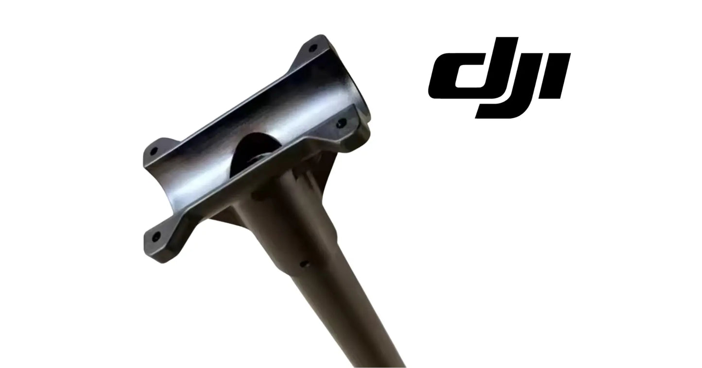 Rear landing gear cross beam with mounting plate, dark gray DJI Agras part