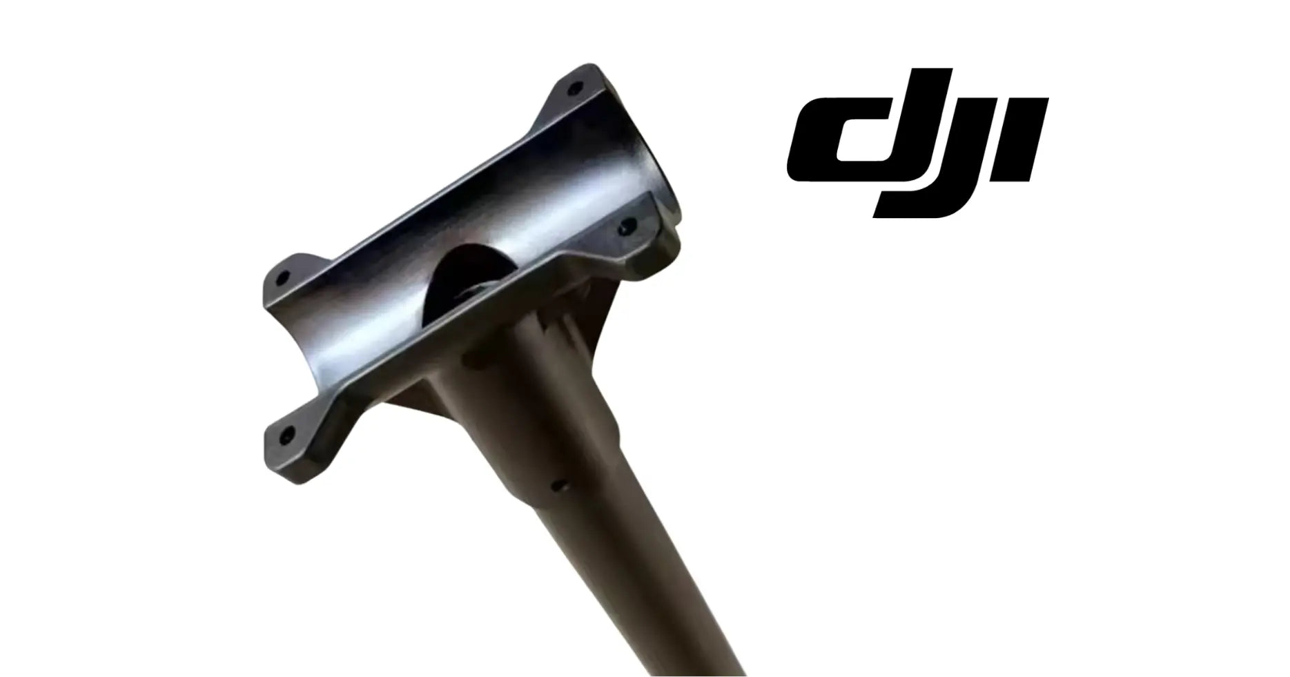 Rear landing gear cross beam with mounting plate, dark gray DJI Agras part
