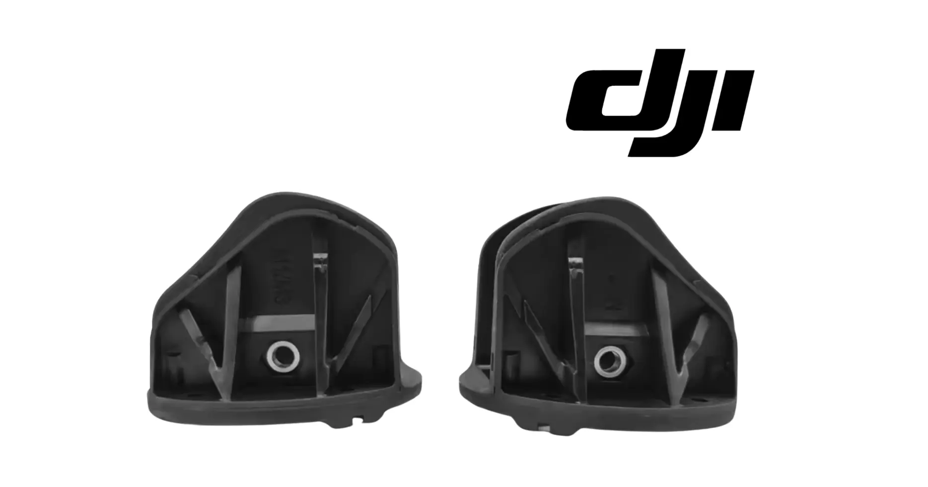 DJI Agras spray boom hinge housing, black plastic housing pieces with bolt insert