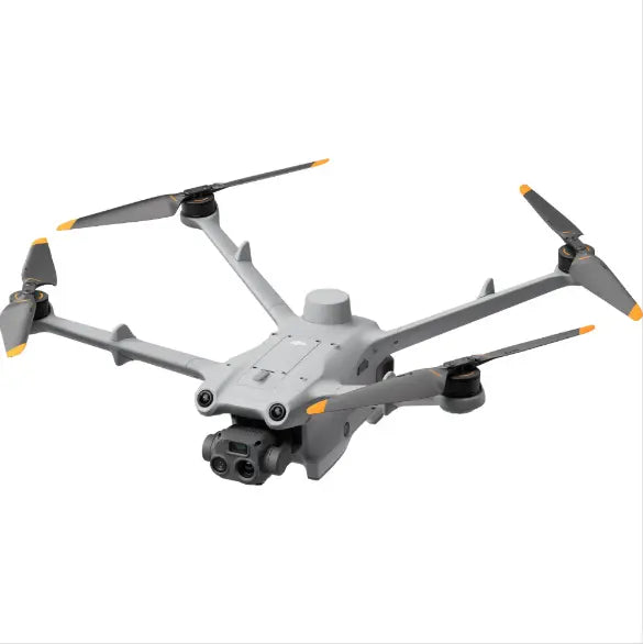 DJI Matrice 3TD quadcopter angled view, orange blade tips