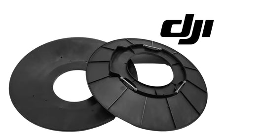DJI Agras swing disk upper plate, dark round disc with inner ring and curved brackets
