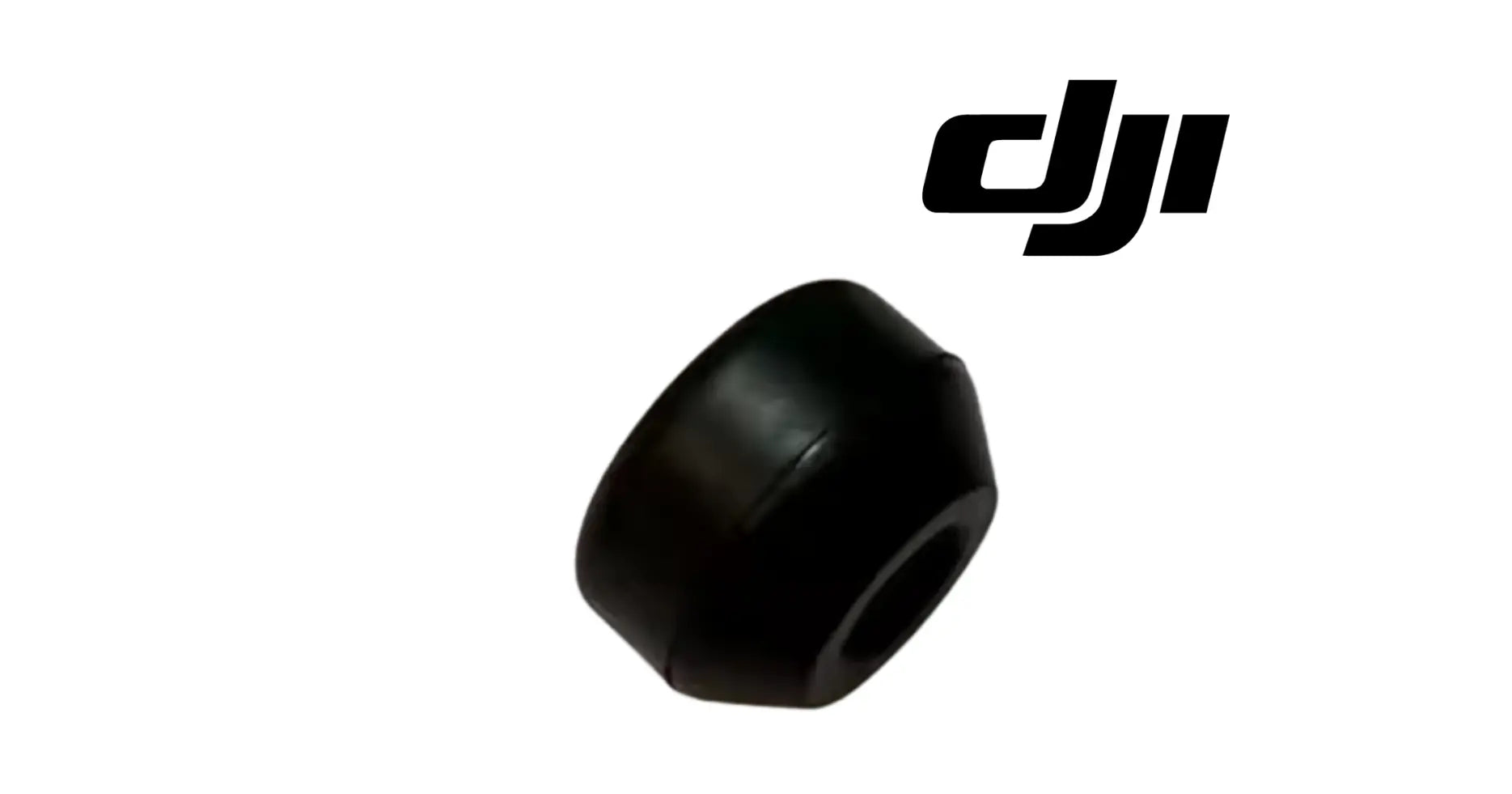 Black rubber weighing head cap shown in angled side view